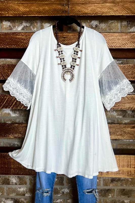 Love's High Hopes Lace White Top