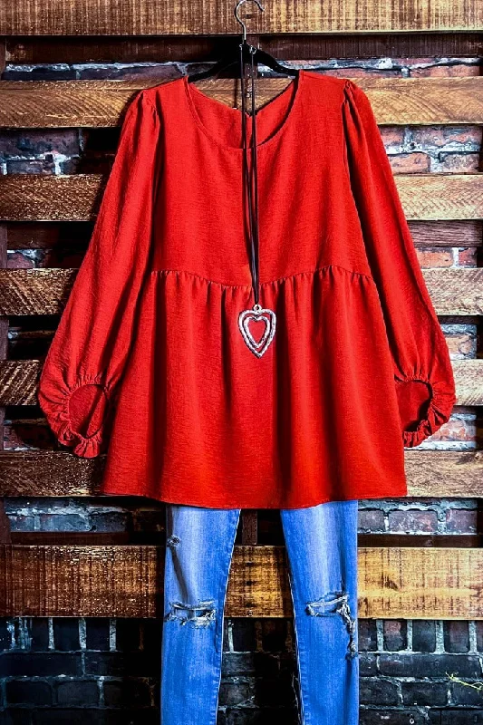 Positive Soul Comfy Tunic in Rust