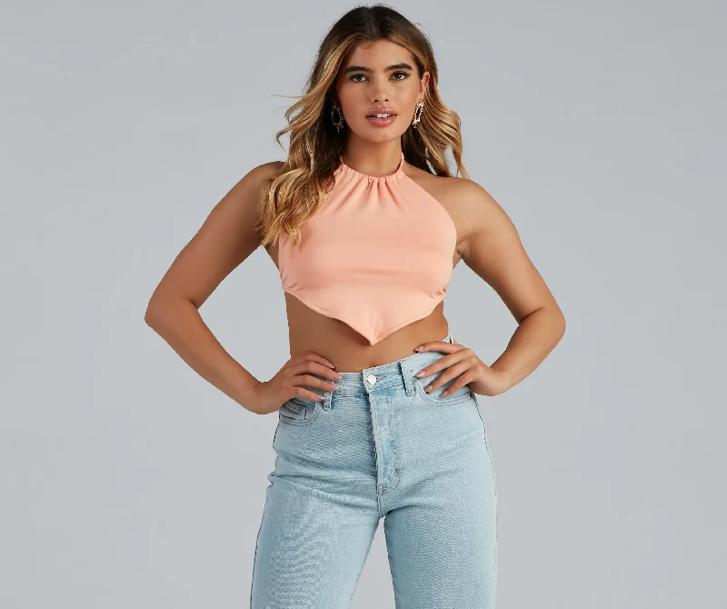 So Hawt Halter Crop Top