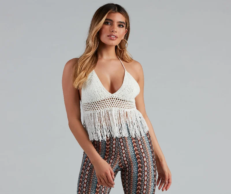 Wild At Heart Crochet Halter Top