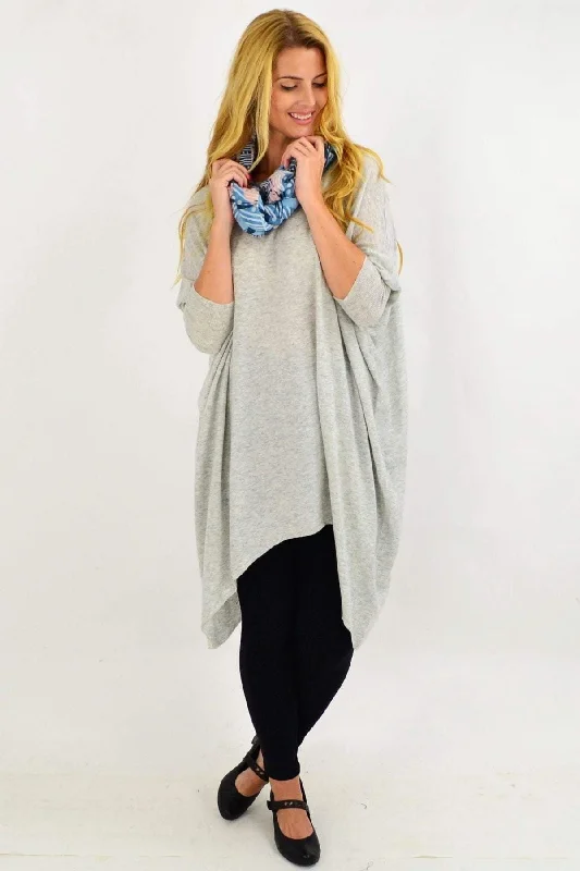 Light Grey Snuggle up Tunic Top