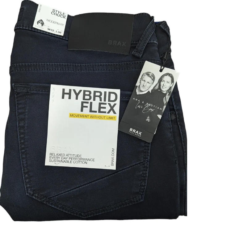 Men's Jeans with EmbroideryBrax Chuck Hybrid Hi-FLEX Denim Super Stretch Soft Jeans 81-6327