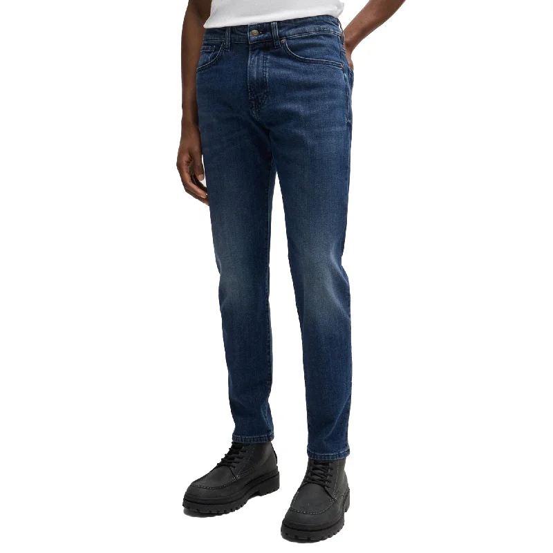 Jeans for Men with a Big BellyBoss ReMaine Regular Fit Jeans