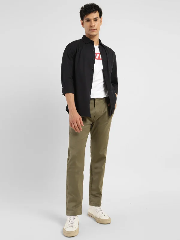 Oversized Men's JeansMen's Olive Slim Tapered Fit Chinos