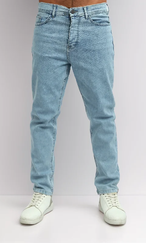 Stylish Men's JeansO192888 Light Blue Casual Straight Jeans