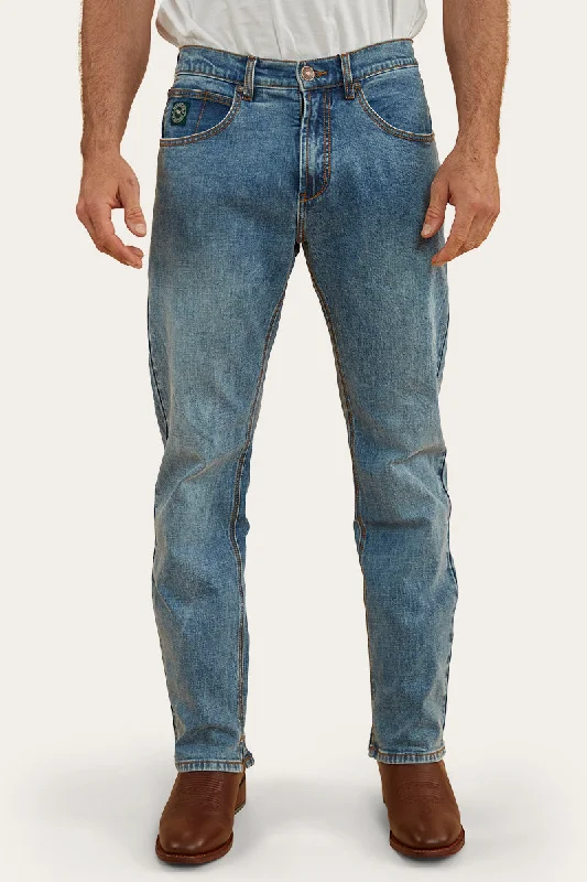 Mid-Waisted Men's JeansMuster Rodeo Mens Straight Leg Jeans - Mid Wash Blue