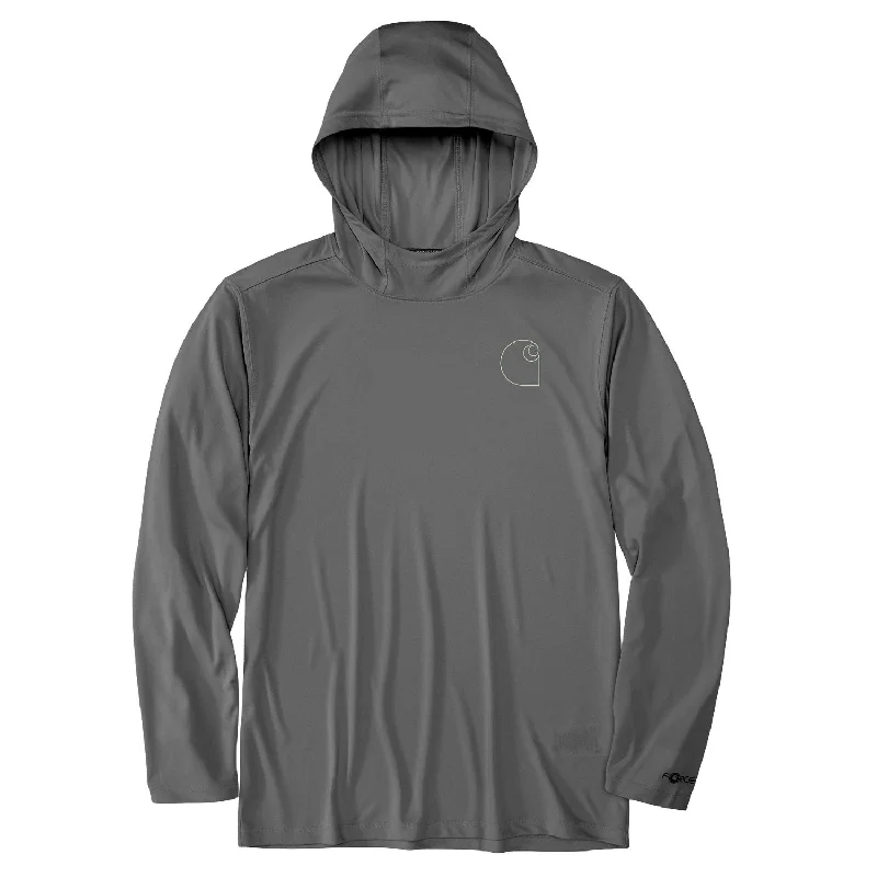 Carhartt Men's Force Sun Defender™ Hooded Logo Long Sleeve T-Shirt