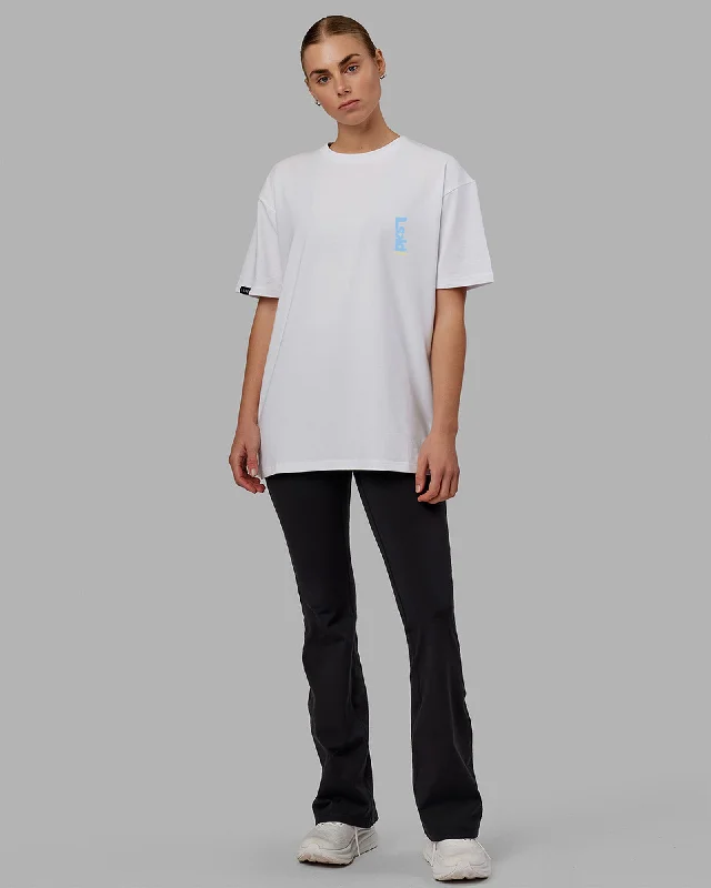 Unisex LSKD Every Day FLXCotton Tee Oversize - White-Blue-Yellow