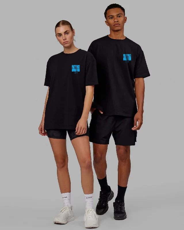 Unisex Party Pace FLXCotton Oversize Tee - Black-Blue