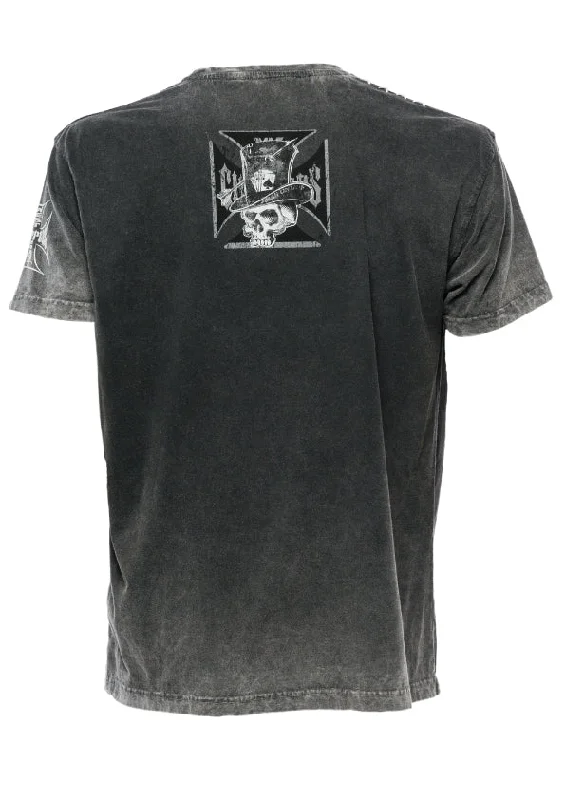 West Coast Choppers - CASH ONLY T-SHIRT - Black/grey