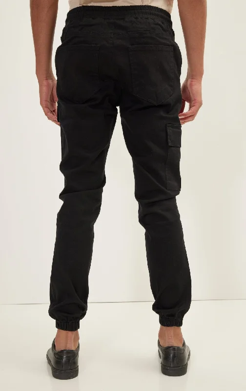 Cargo Jogger Pants - Black