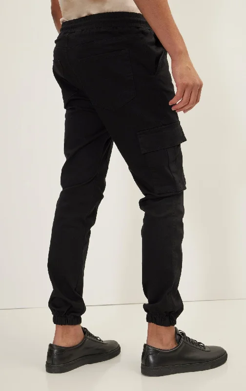 Cargo Jogger Pants - Black