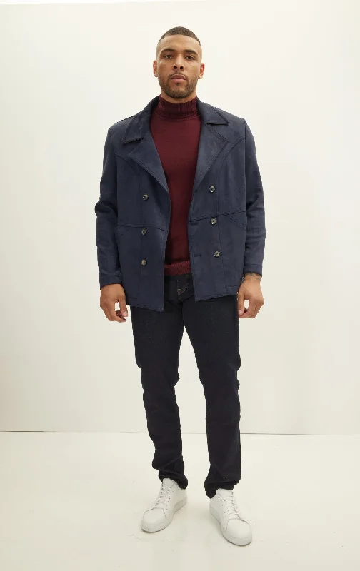 Faux Suede Bond Peacoat - Navy