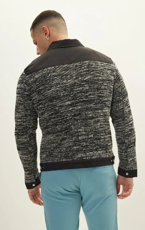 Knitwear Jacket - Black White