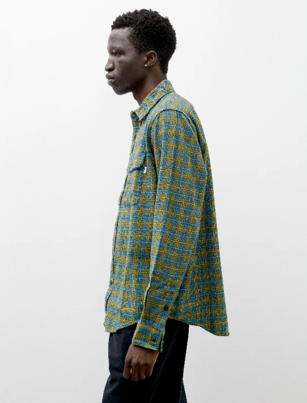 Classic Plaid Workshirt Aqua/Sulfur