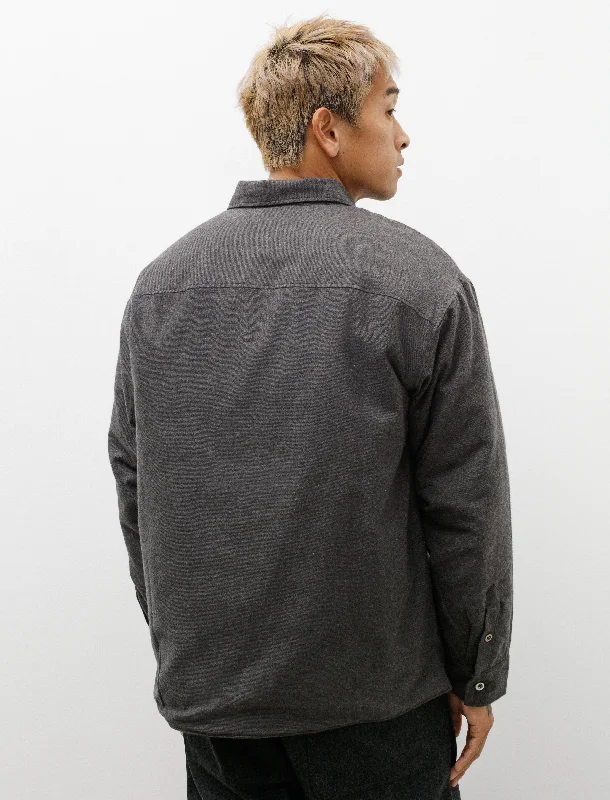 Twin Overshirt Cotton Yak Flannel Charcoal