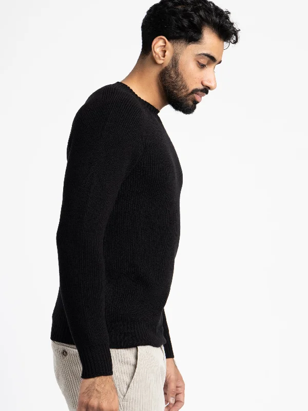 Black Rain Wool Crewneck