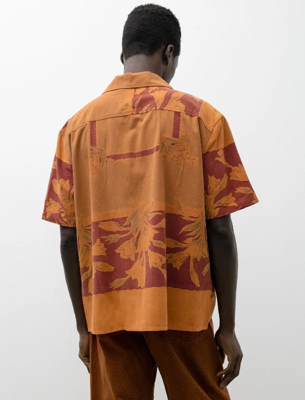 Overdyed Tablecloth SS Shirt Tobacco