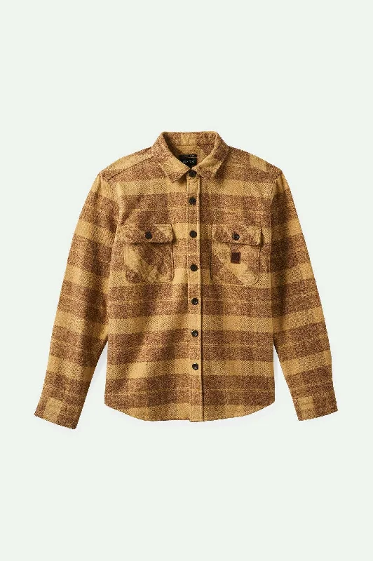 Bowery Heavyweight L/S Flannel - Curry Yellow/Pinecone Brown