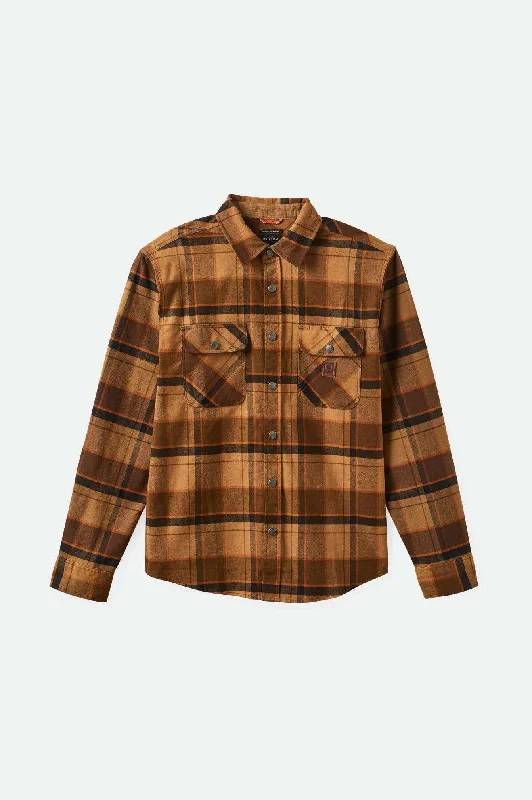 Builders Bowery Stretch Water Resistant L/S Flannel - Burro Brown/Pinecone Brown/Black