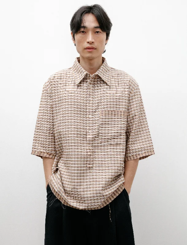 60s Bowling Polo Brown Check