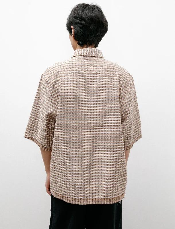 60s Bowling Polo Brown Check