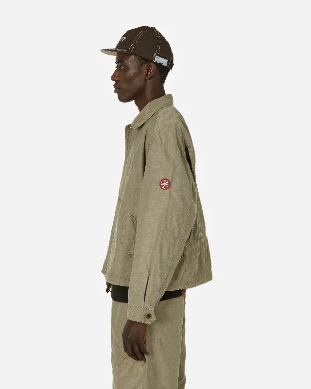 Overdye Light Cotton Button Jacket Khaki