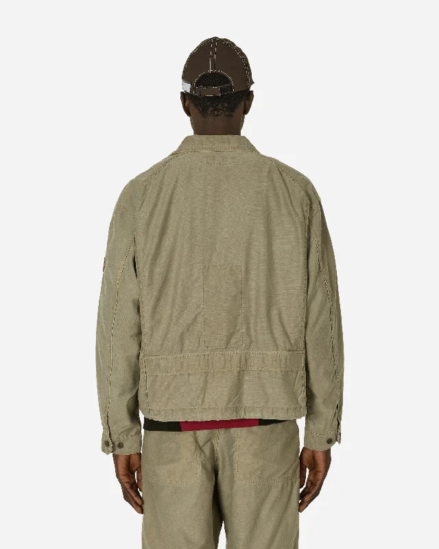 Overdye Light Cotton Button Jacket Khaki