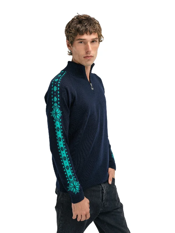 Dale of Norway - Geilo Men's Sweater - Marine peacock