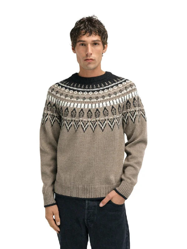 Dale of Norway - Sula Man Sweater - Coffee Sand Offwhite