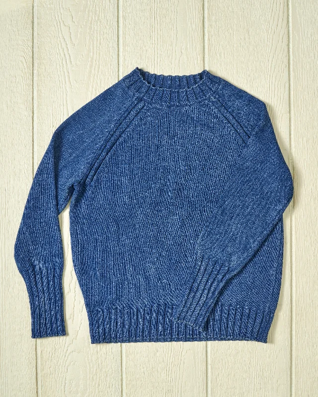 Deep Sea Quaker Crewneck Sweater in Indigo