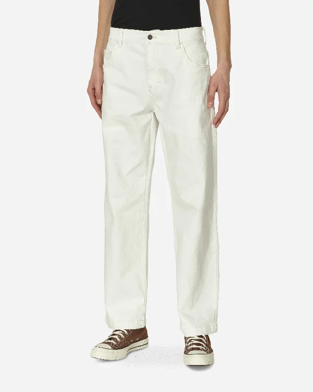 Wingville Loose Denim Pants White