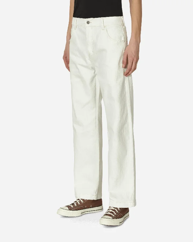 Wingville Loose Denim Pants White