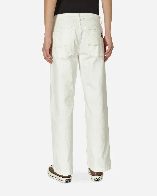 Wingville Loose Denim Pants White