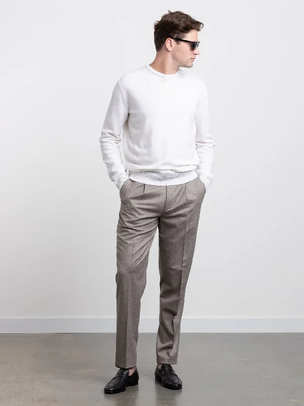 Ecru White Oasi Cashmere Crewneck