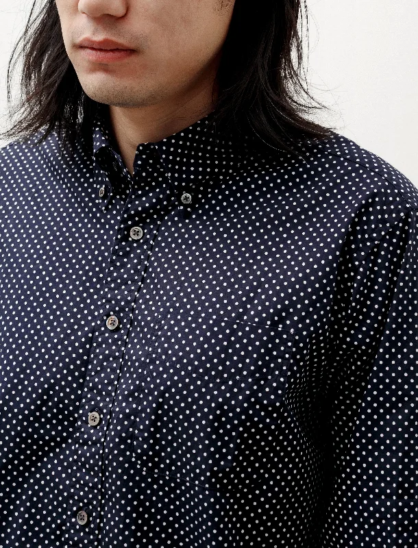 19 Century BD Shirt Big Polka Dot Navy