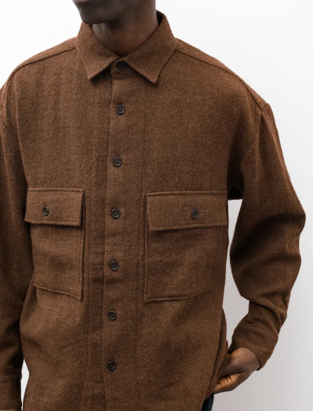 Big Shirt Lightweight Wool Gauze Rust