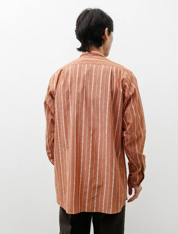 Copper Stripe Shirt Cotton Linen