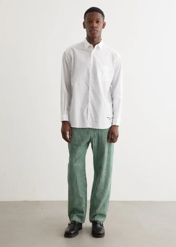 Hand-Frayed Stripe Trousers