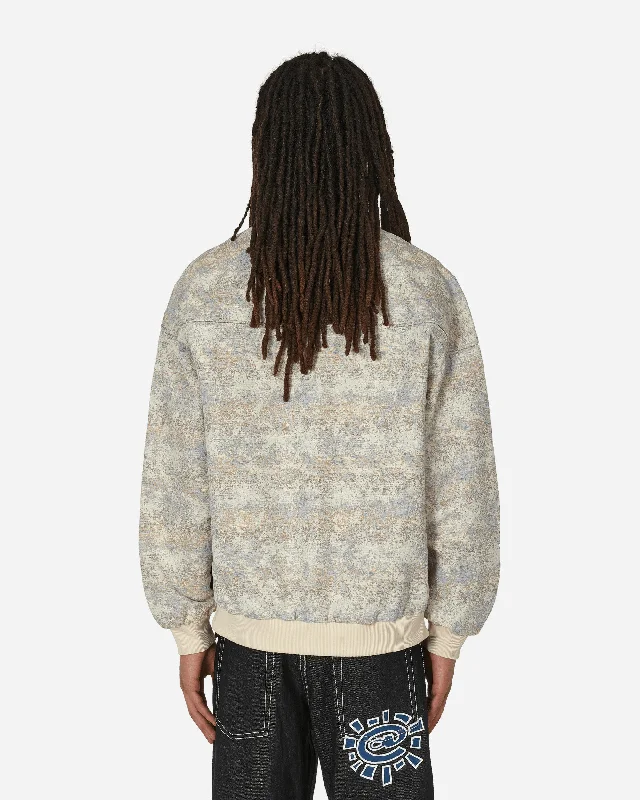 Hazy Jacquard Bomber Jacket Beige