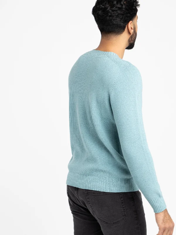 Light Blue Rain Wool Crewneck