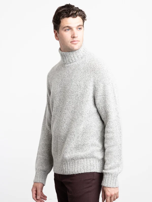 Light Grey Cashmere Rollneck Knit