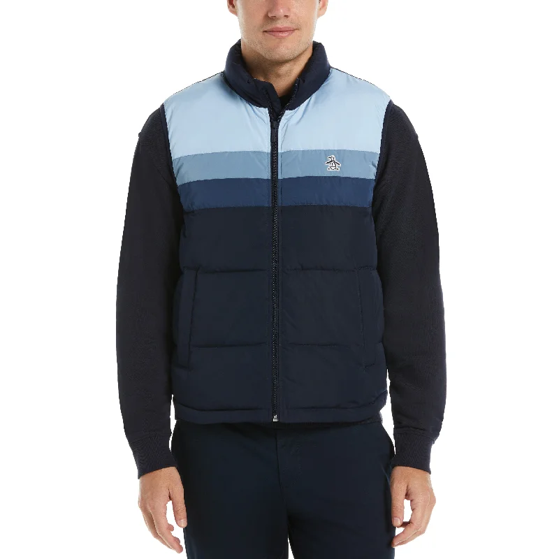 Color Block Puffer Vest