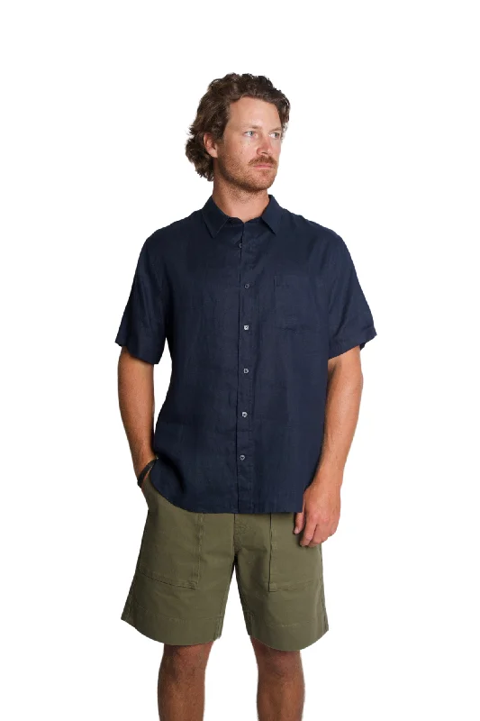 Linen Short Sleeve in Coastal