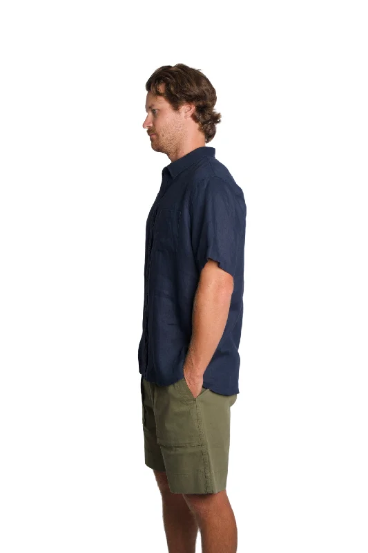 Linen Short Sleeve in Coastal