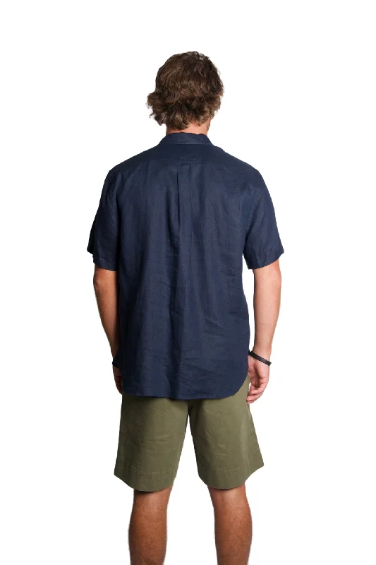 Linen Short Sleeve in Coastal