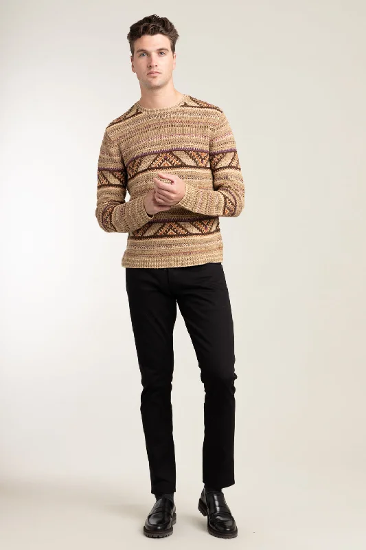 Linen Silk Knit Crewneck Sweater