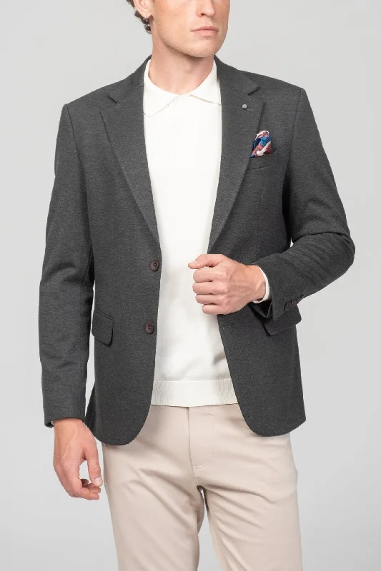 Notch Lapel Blazer - Anthracite