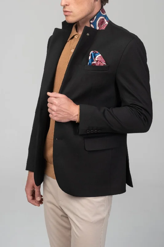 Notch Lapel Blazer - Black