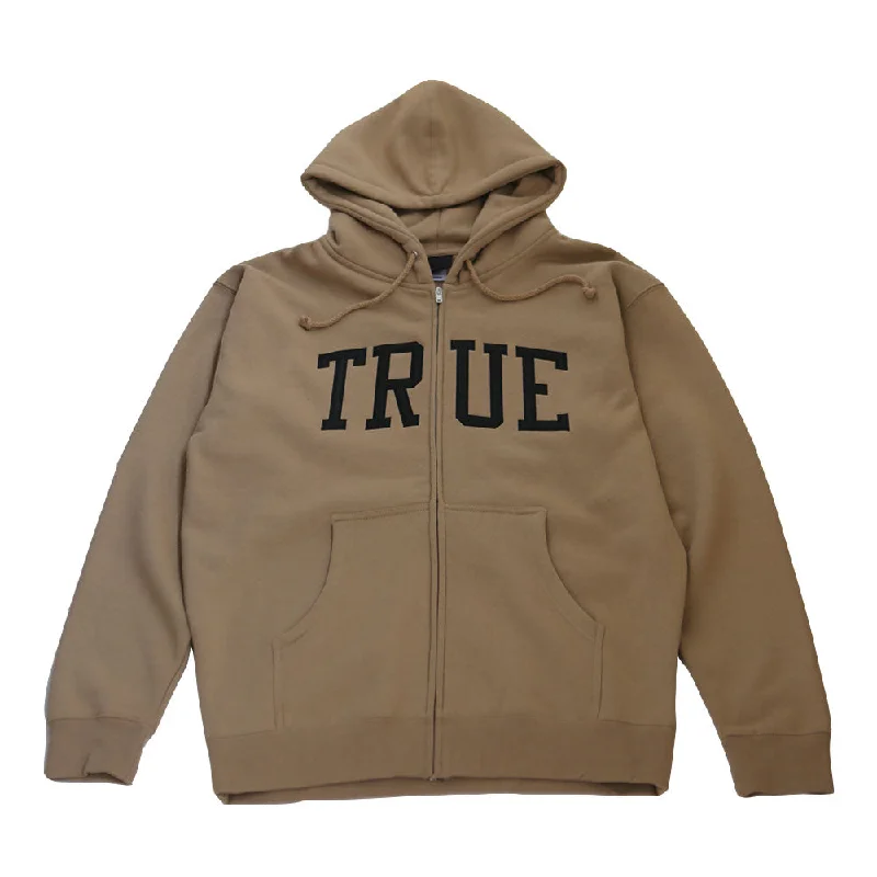 Men's True Arched Zip Hoodie Tan